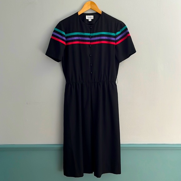 Tanner Dresses & Skirts - Vintage Multicolor Stripe Dress, Tanner.